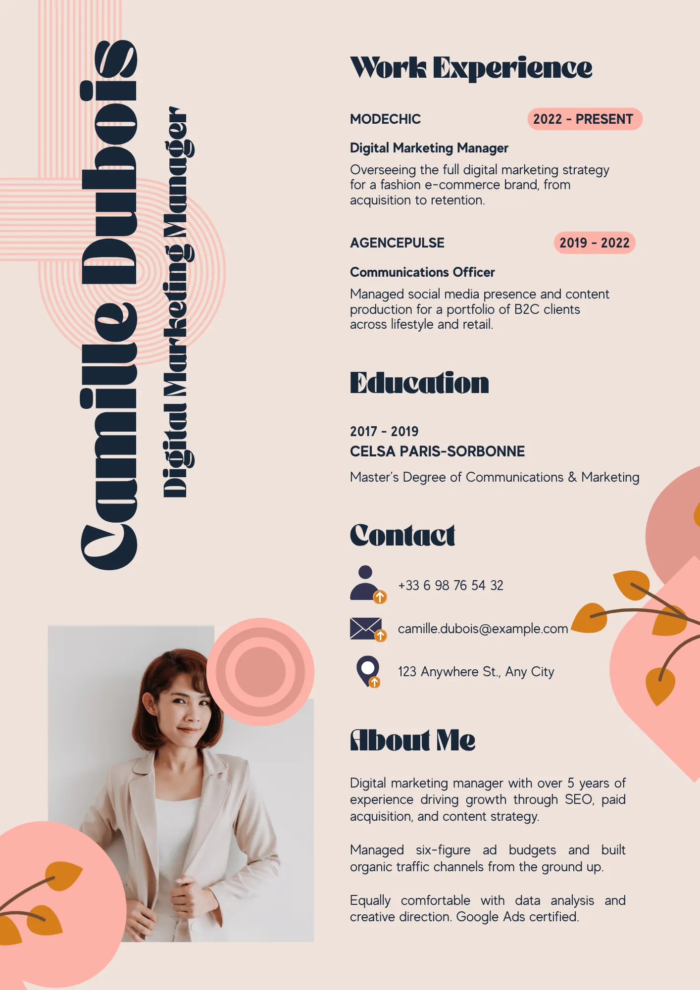 Camille Dubois — Digital Marketing Manager